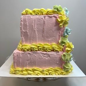 Faux Decorative 2 Tier Cake